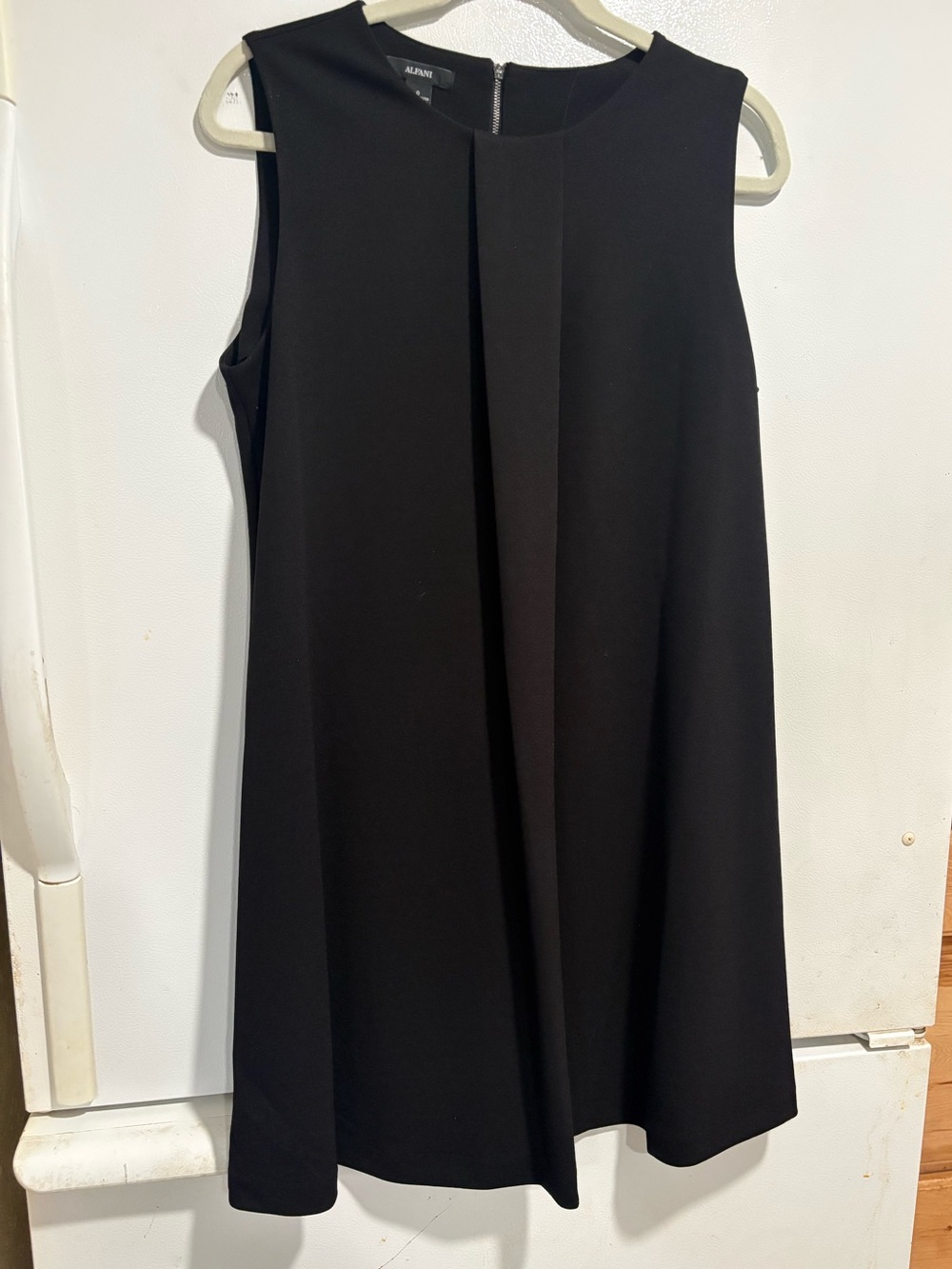 Alfani Black Sleeveless Pleat-Front Mini Dress